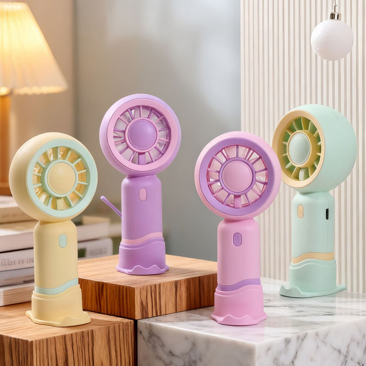 Women's Portable Mini Fan with Innovative Design and USB Charging Function Bowlift