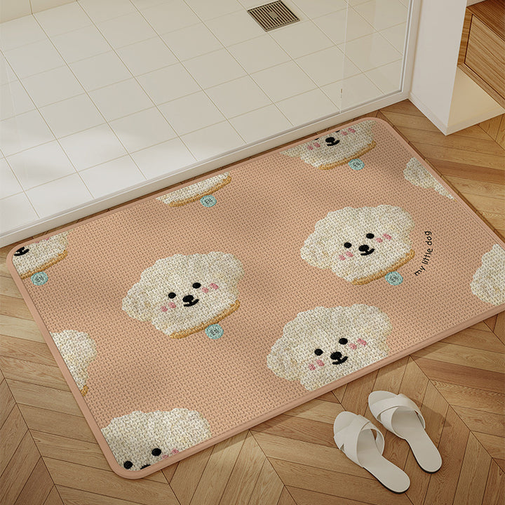 Cute Cartoon Cat-Themed Decorative Bath Mat Bowlift