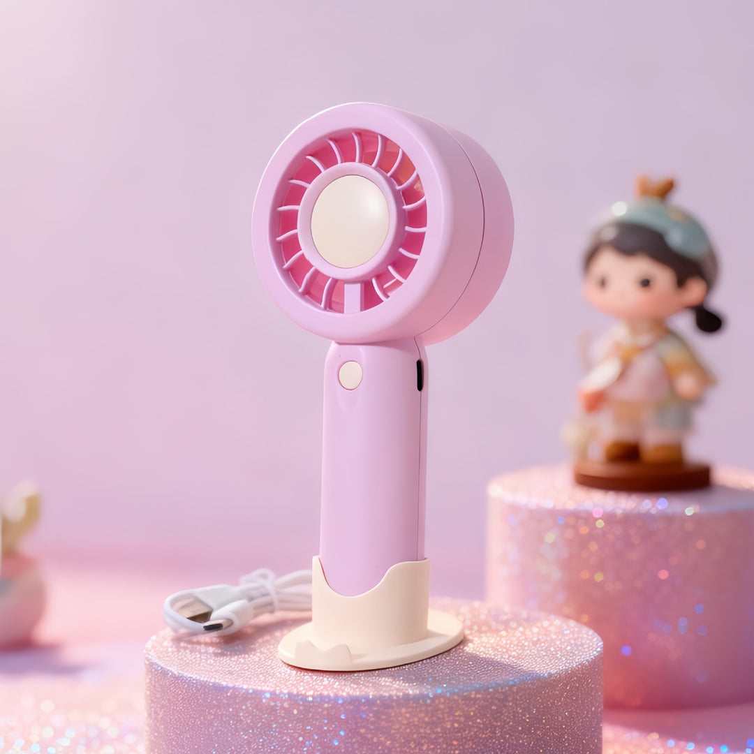 Ladies Portable USB Hand Fan with Ergonomic Design Bowlift