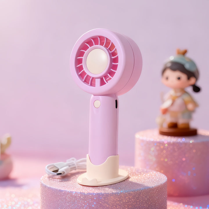 Ladies Portable USB Hand Fan with Ergonomic Design Bowlift