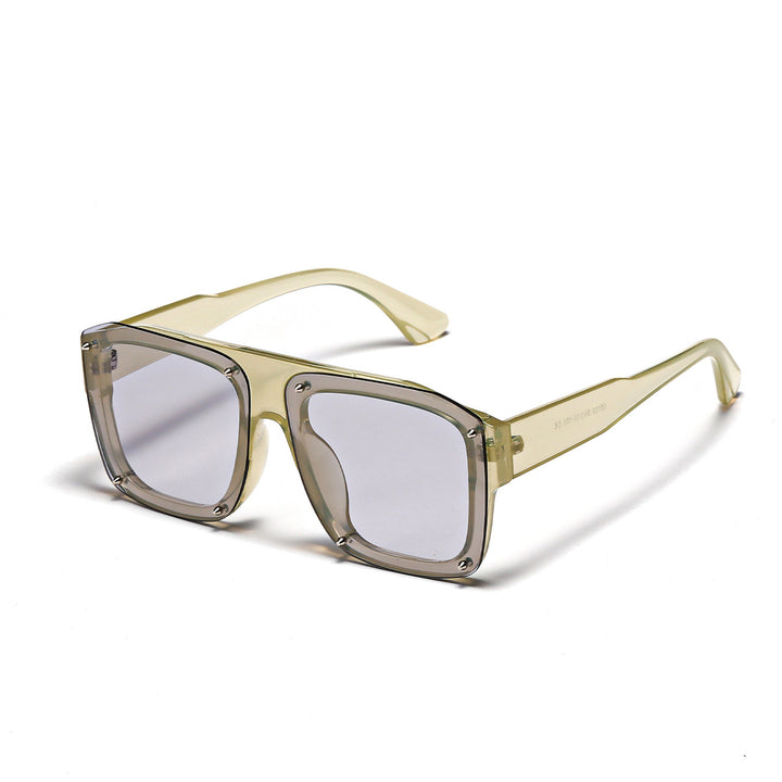Women's Square Sunglasses with Fashionable Transparent Frame Bowlift