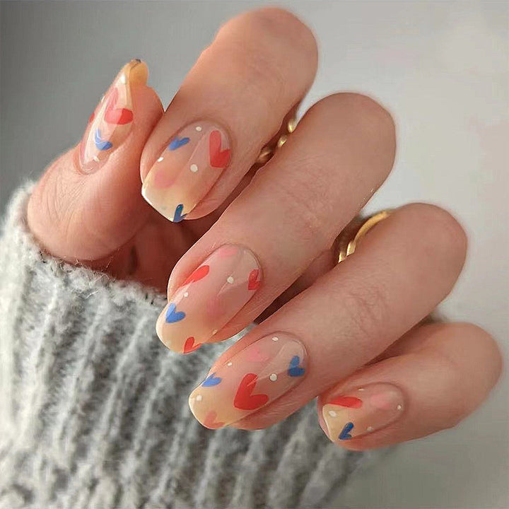 Artificial Nail Art with Heart Designs Bowlift