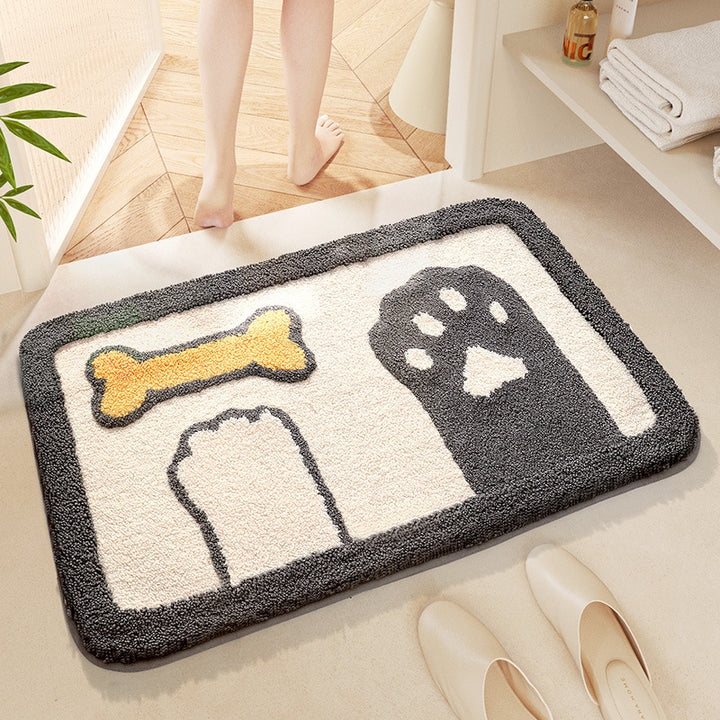 Cute Cartoon Bunny-Themed Bath Mat Bowlift