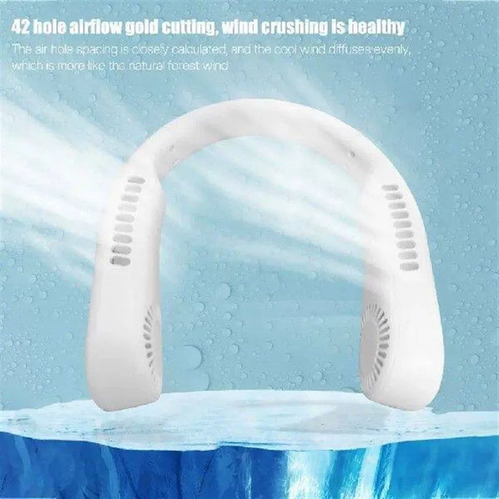 Unisex one size ergonomic U-shaped portable neck cooling fan with bladeless airflow Bowlift