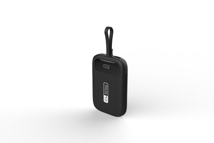 Portable power bank with fast USB-C connection and integrated LED display Bowlift