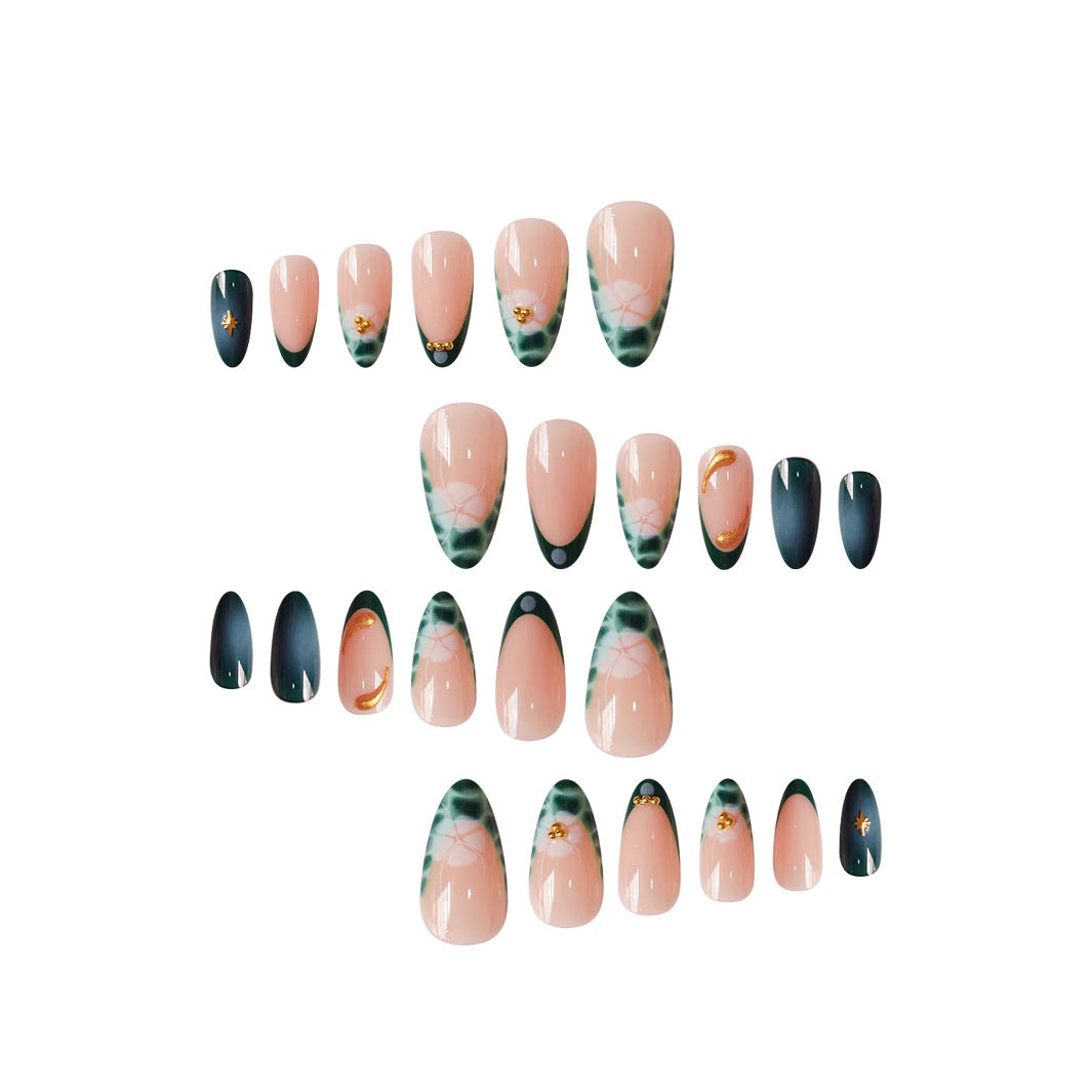 Chic Artistic Press-On Nail Set Bowlift
