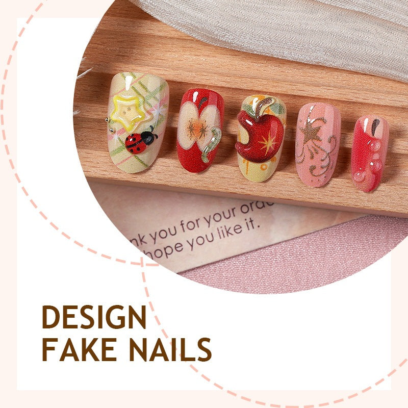 Creative nail art set with playful designs and glitter accents Bowlift