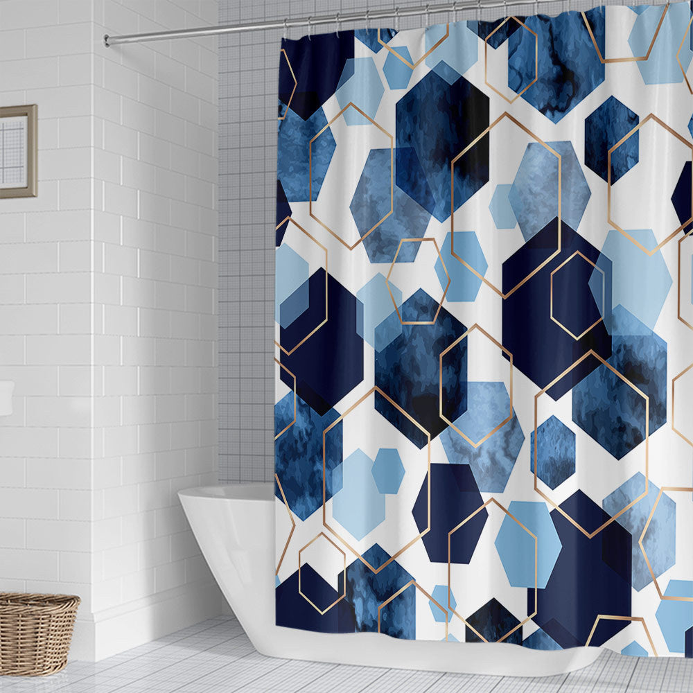 Geometric Motif Shower Curtain Bowlift