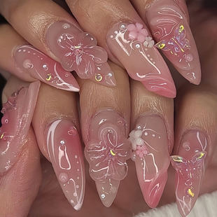 Elegant Gel Nail Art Extensions Bowlift