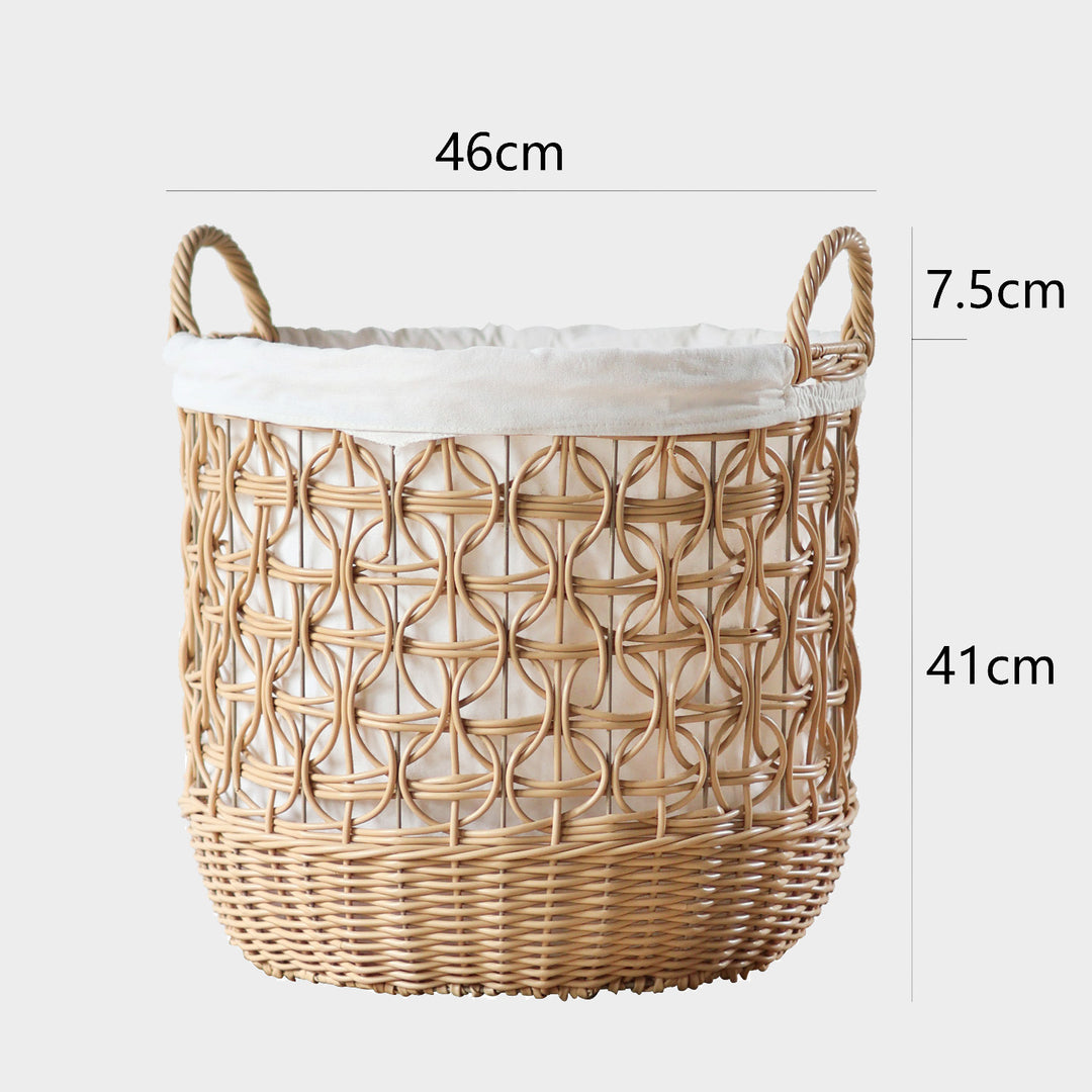 Handwoven storage basket made of natural material Bowlift