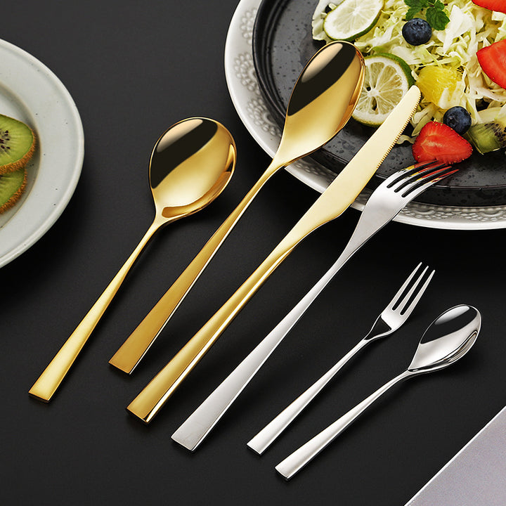 Elegant dessert knife with curved handle Bowlift