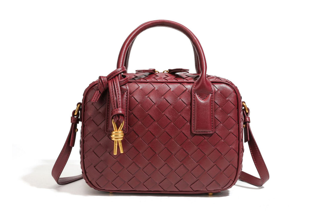 Textured Leather Boutique Handbag Bowlift