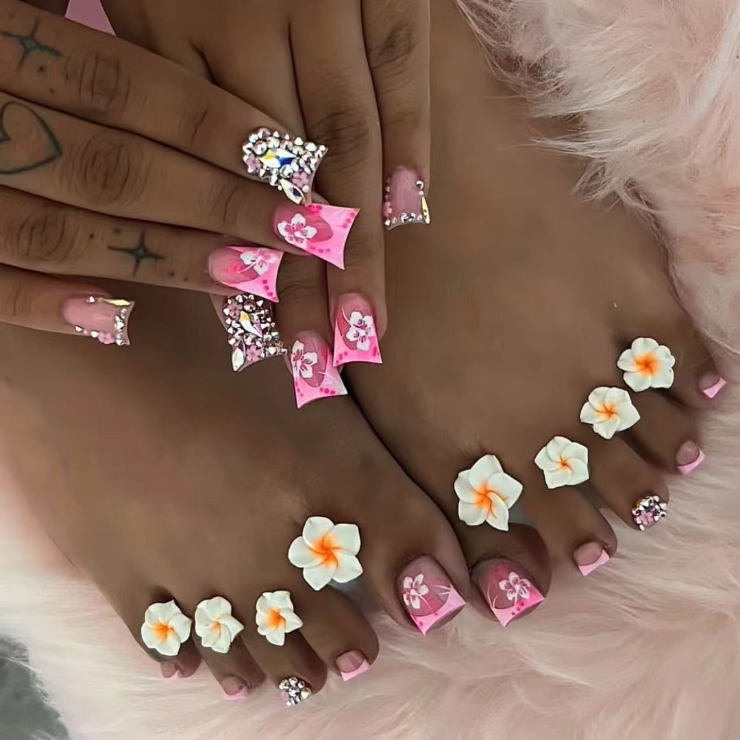 Premium Floral Nail Art Set Bowlift