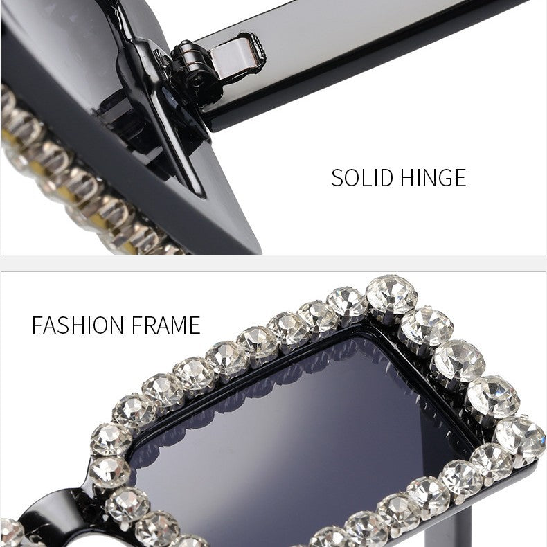 Women's fashionable sunglasses with glittering frame embellishment Bowlift