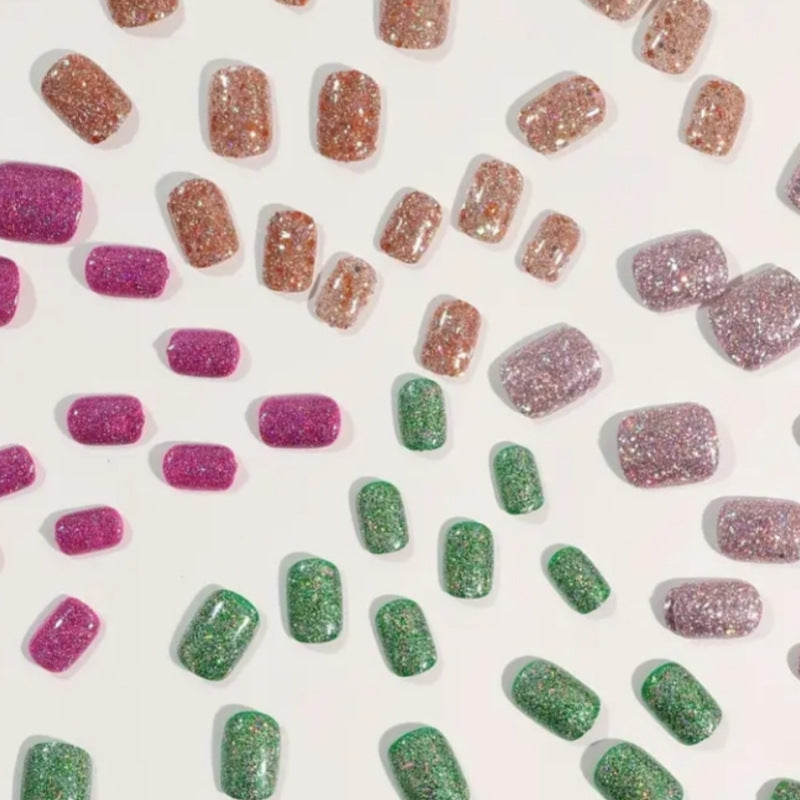 DIY Glitter Press-On Nails Bowlift