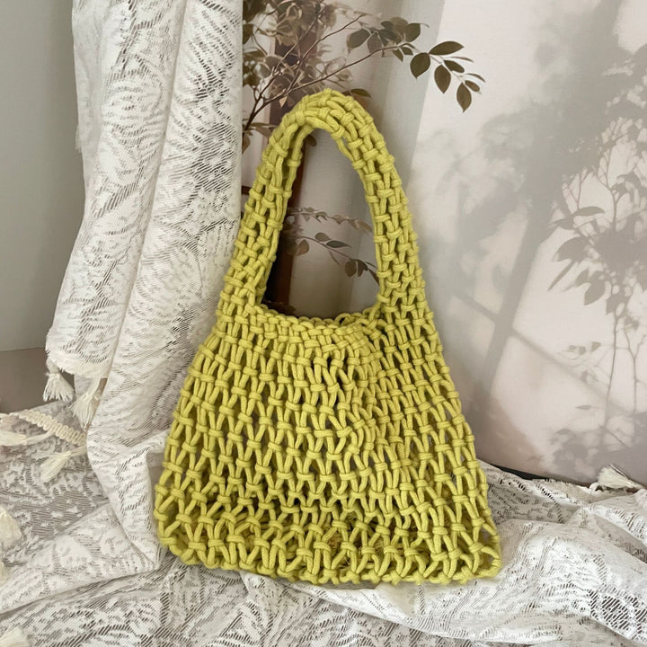Hand-knotted tote bag with unique design Bowlift