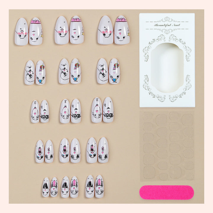 Creative Nail Art Set with Playful Designs Bowlift