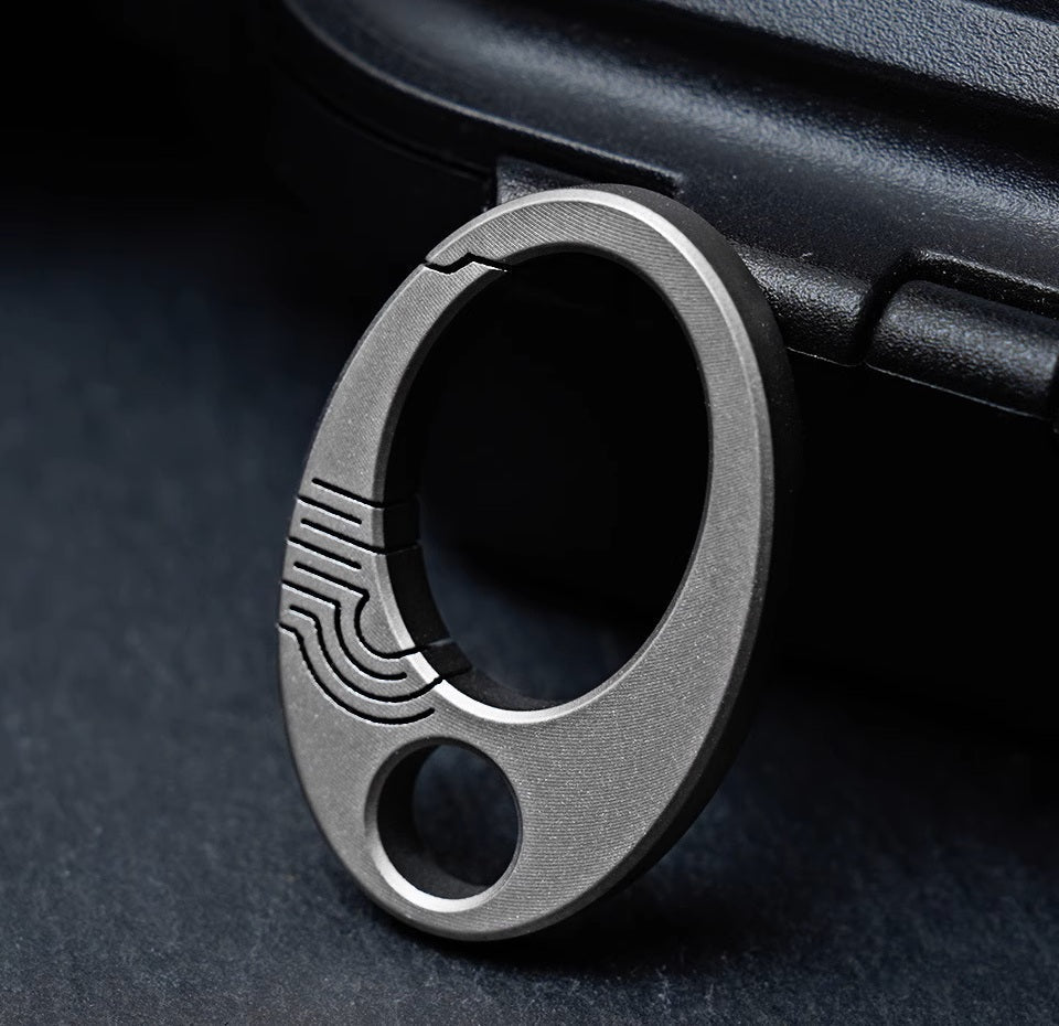 BowLift | Exquisite Mini Pure Titanium Keychain: EDC Press-Lock Charm Tool