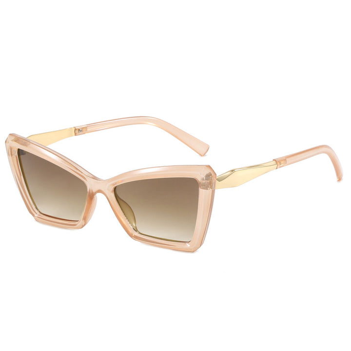 Women's Cat-Eye Sunglasses with Luxurious Transparent Frame Bowlift