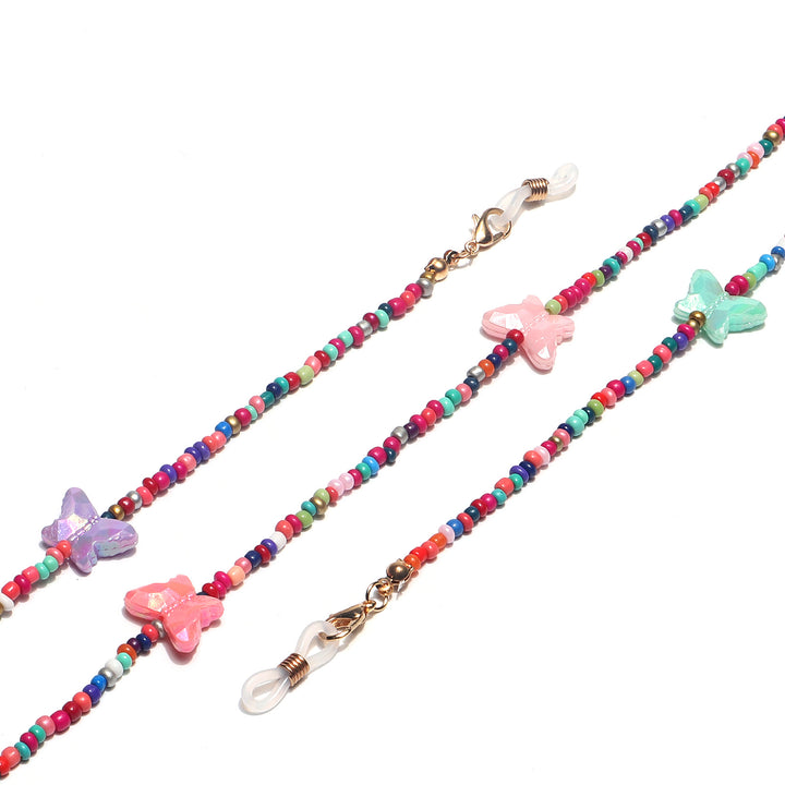 Colorful Floral Beaded Eyewear Holder Bowlift