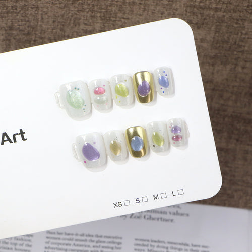 Artistic Press-On Nail Design Set Bowlift