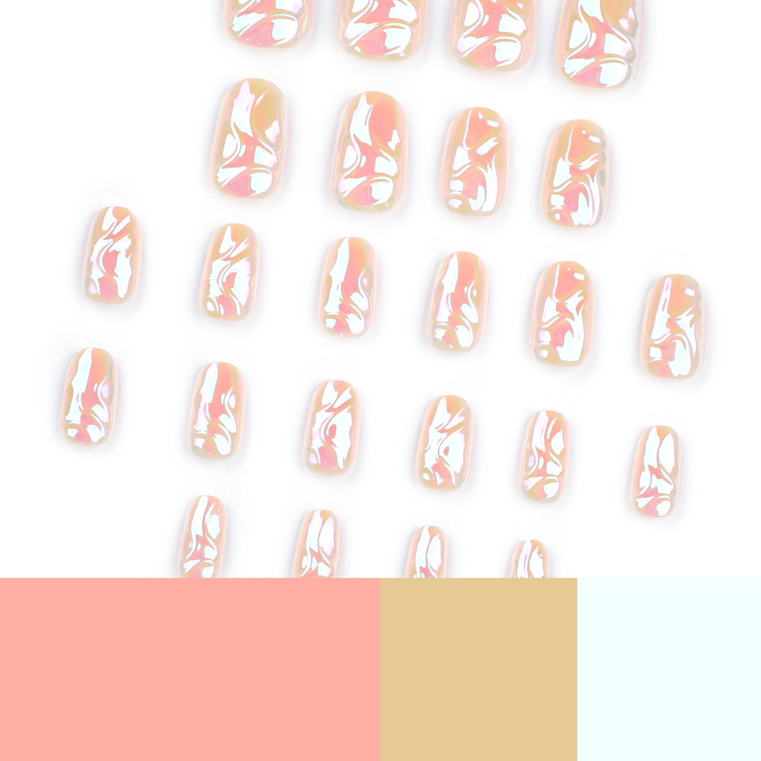 Artful nail art with unique holographic surface Bowlift