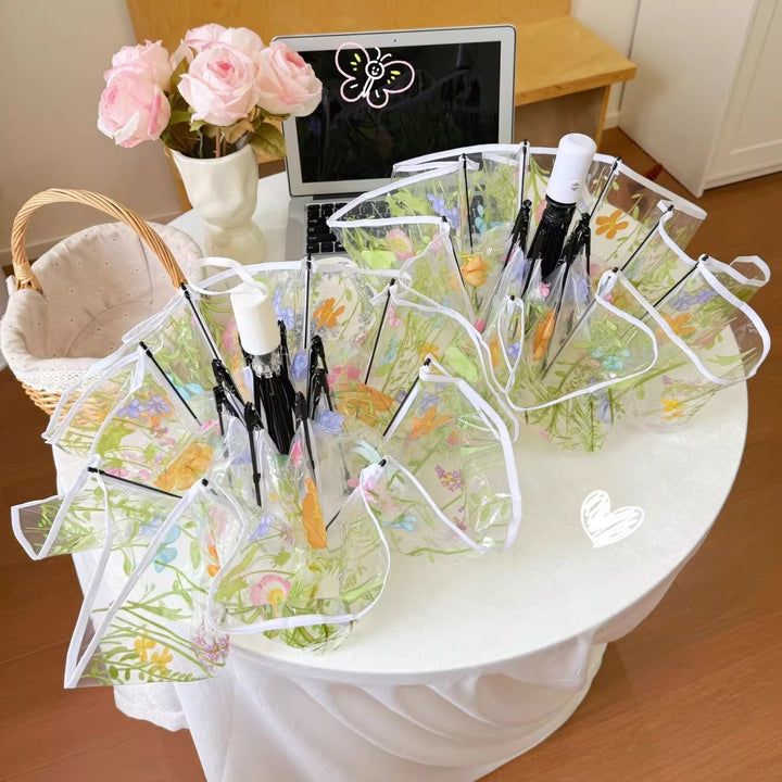 Women Floral Pattern Umbrella Bowlift