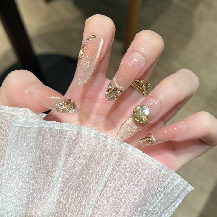 3D Embellished Press-On Nail Art Set Bowlift