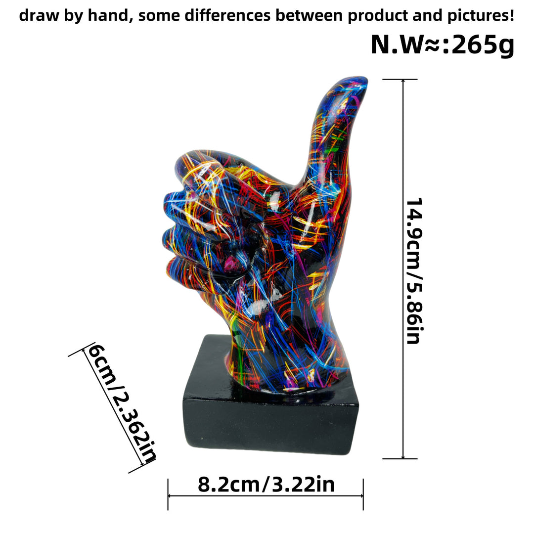 Stylish hand sculptures with colorful design Bowlift