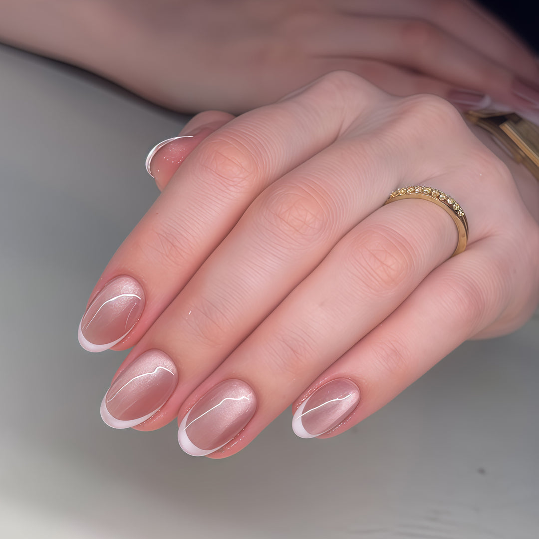 Elegant French Tip Press-On Nails Bowlift 1789389238