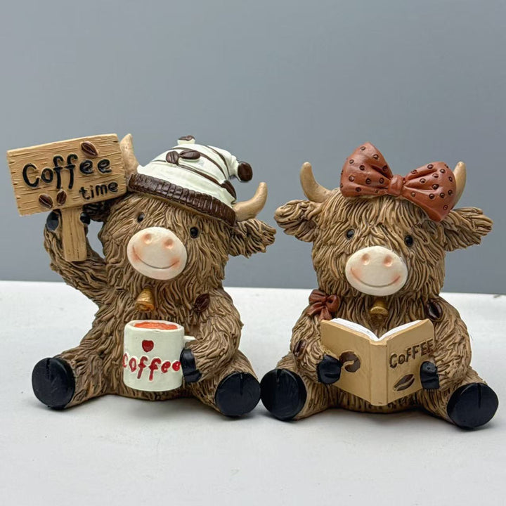 Decorative Highland Cattle Coffee Figure Bowlift