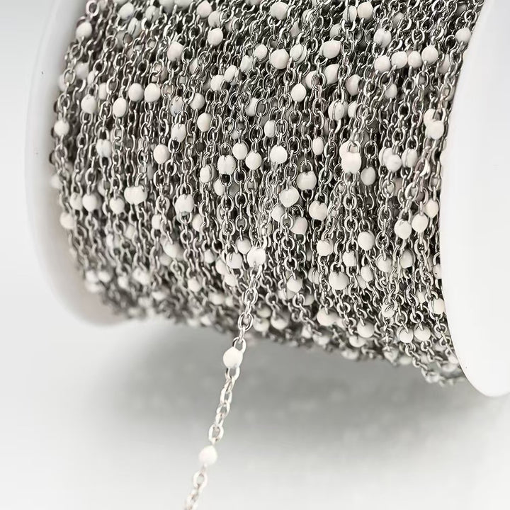 Delicate Beaded Chain Necklace Bowlift