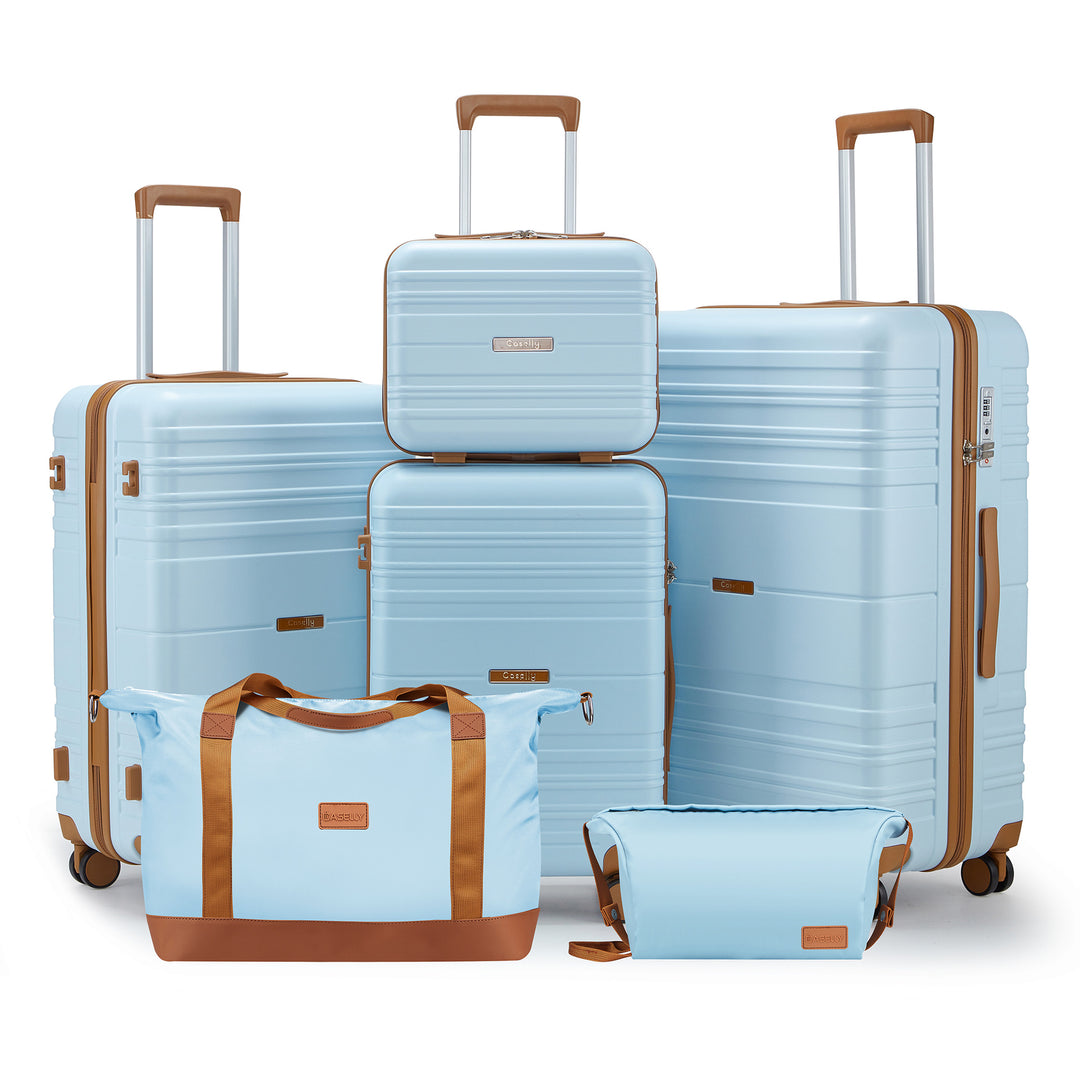 Unisex Versatile Expandable Hard Shell Travel Luggage Set Bowlift