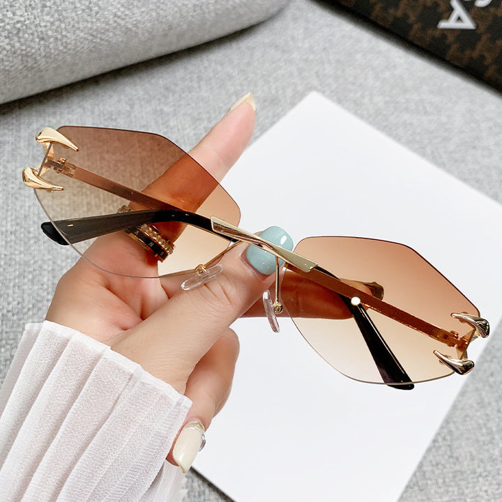 Women geometric oversized sunglasses Bowlift