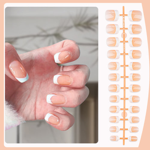 Elegant French Tip Press-On Nails Bowlift 1787228561
