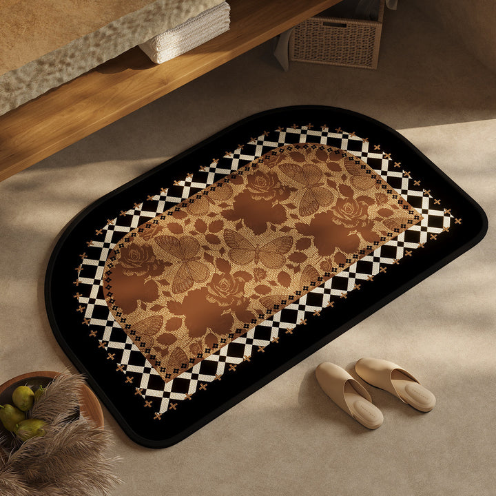 Chic Geometric Design Bath Mat Bowlift