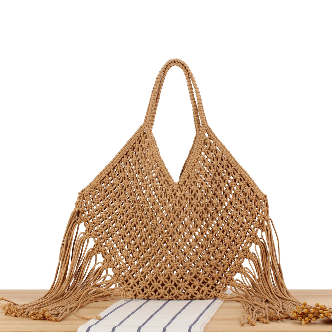 Large Macramé Shopping Basket Bowlift