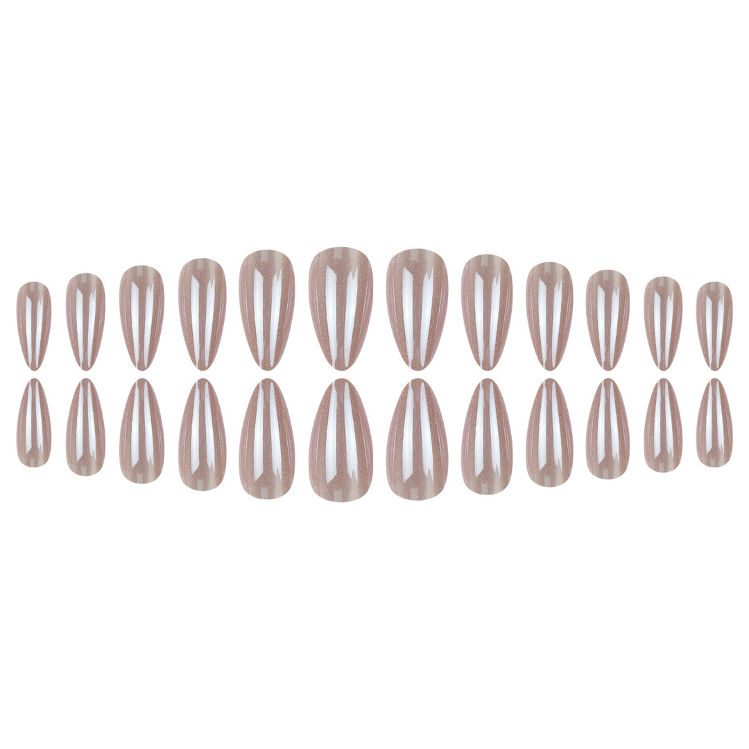 Elegant Glossy Stiletto Press-On Nails Bowlift