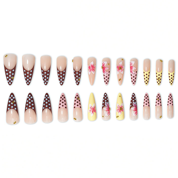 Decorative Stiletto Press-On Nail Extensions Bowlift 1787913981