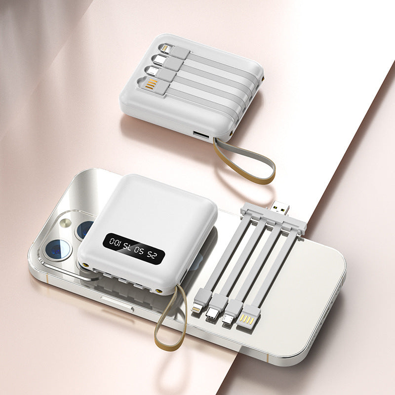 Multifunctional power bank with integrated charging cable Bowlift