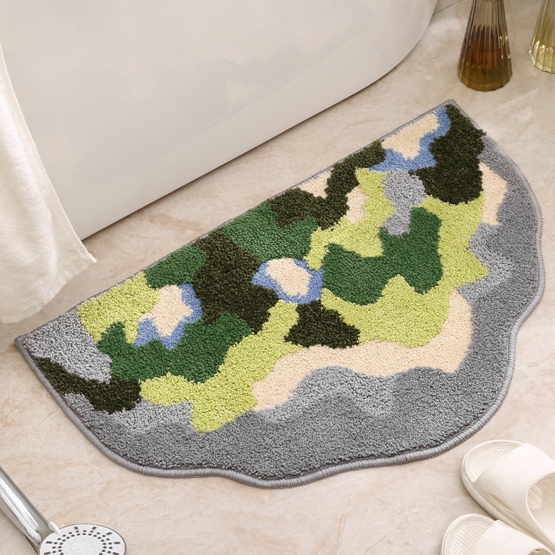 Floral Patterned Bathroom Mat