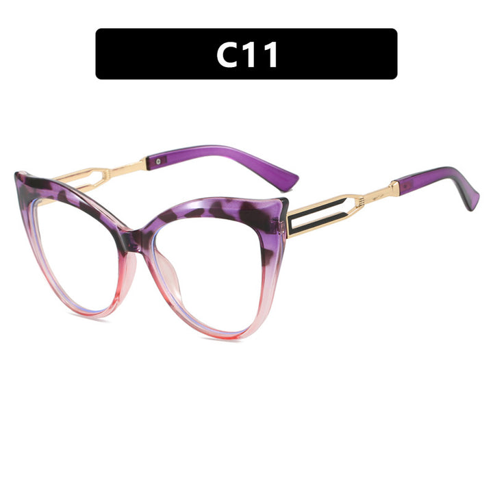 Ladies cat-eye glasses with elegant metal frame Bowlift