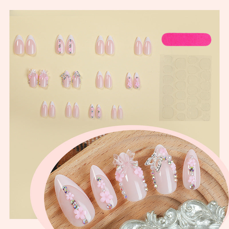 Creative nail art set with playful flower and glitter accents Bowlift