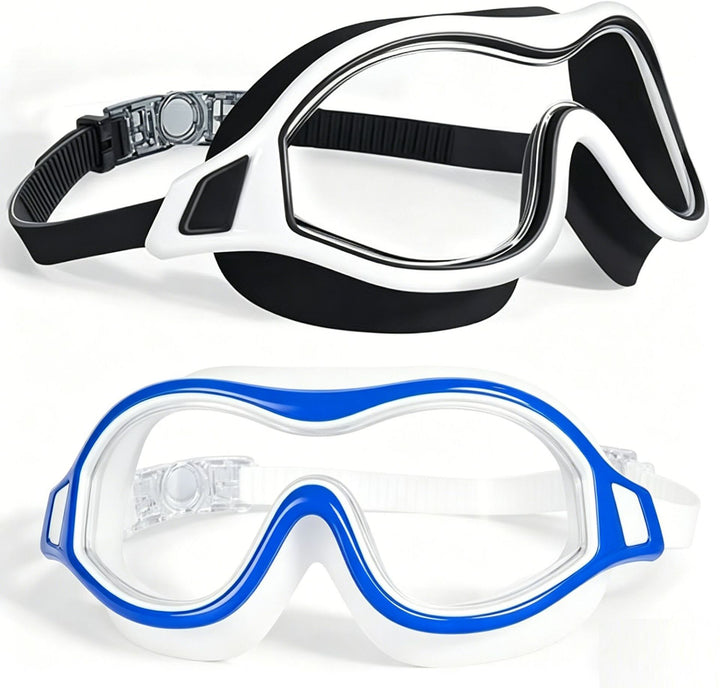 Swim mask with ergonomic design Bowlift