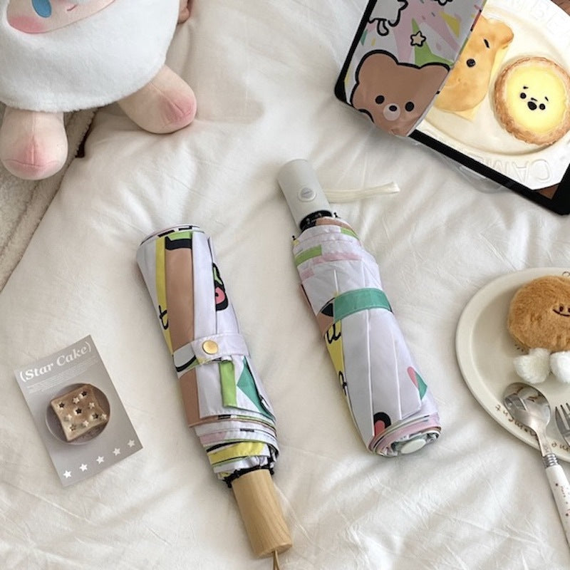 Women Foldable Cosmetic Bag with Colorful Design Bowlift