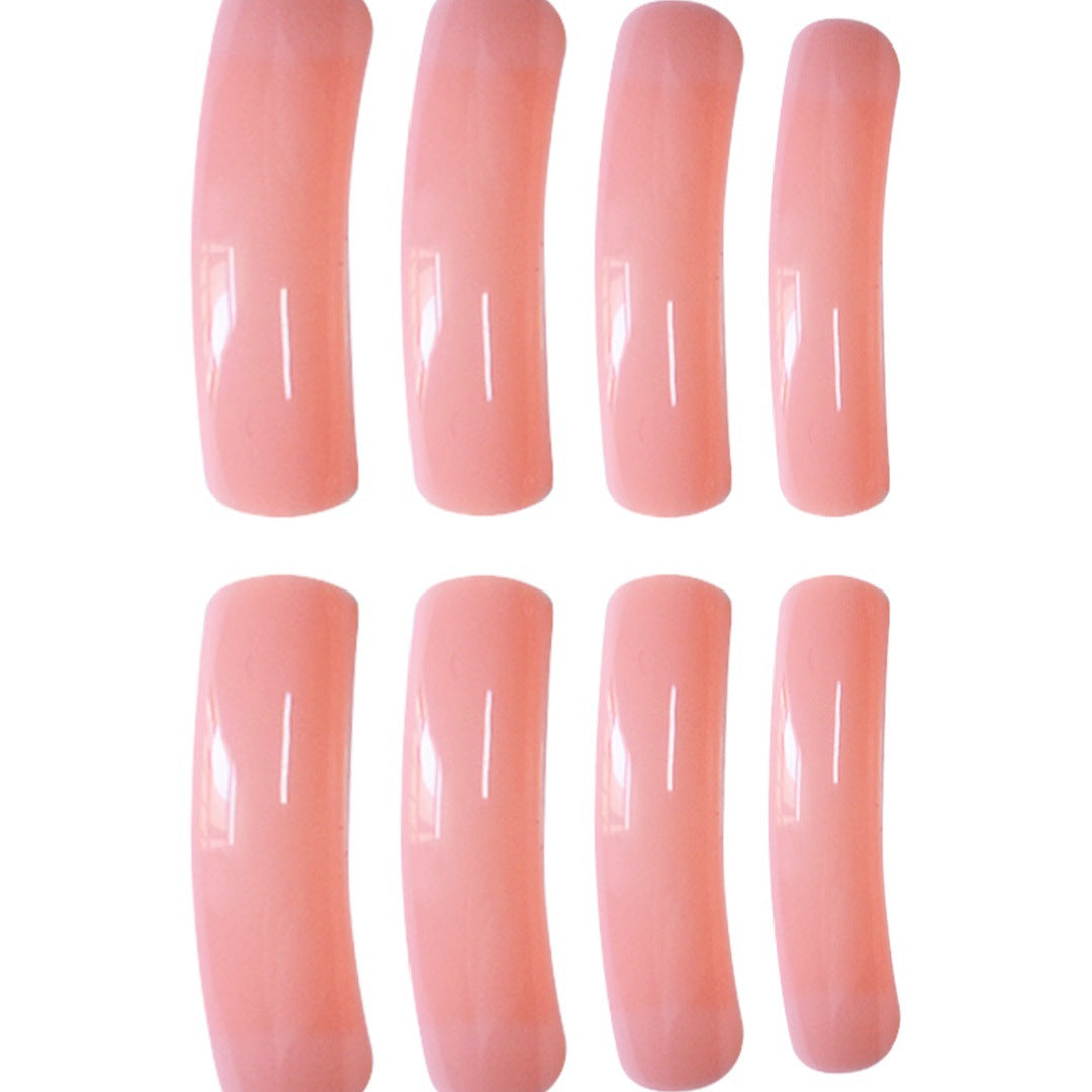 Glossy Long Press-On Nail Extensions Bowlift