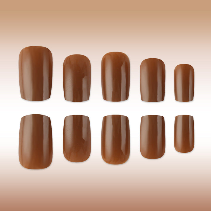 Glossy Square Tip Press-On Nails Bowlift