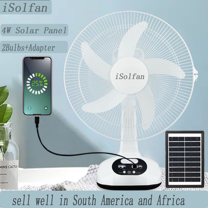 Ladies solar-powered fan with USB charging function and LED display Bowlift