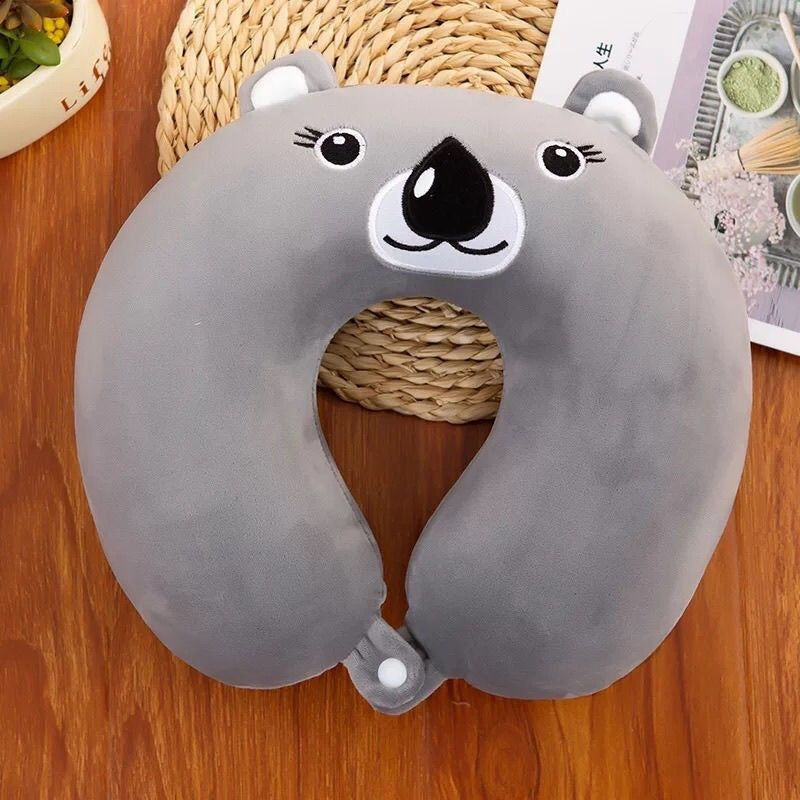 Unisex Neck Support Pillow with Cute Animal Design Bowlift