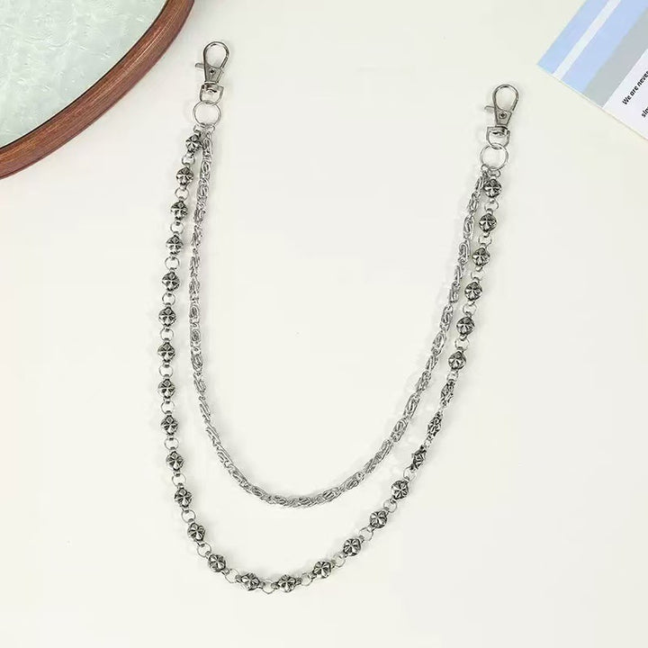 Fashionable chain belt with decorative pendants Bowlift